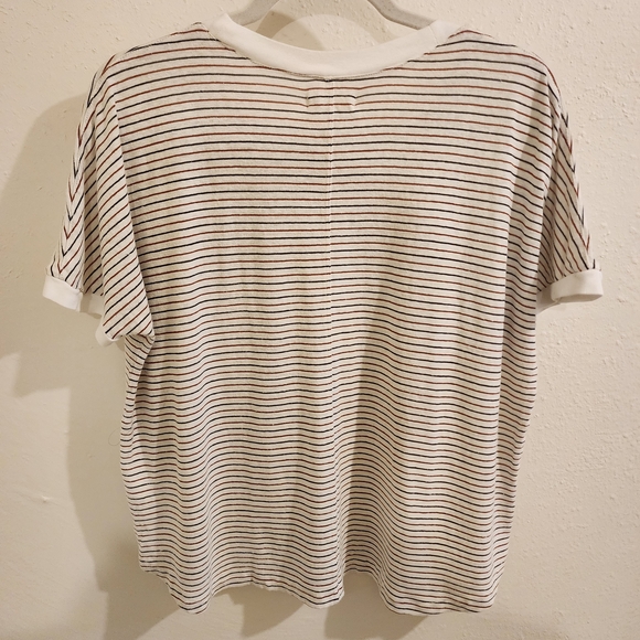 Madewell Striped Short Sleeve Tee - Black and White - Picture 5 of 8
